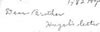 1936 hand written Letter from Nancy Striplin to a Brother. 1936 hand written Letter from Nancy Striplin to a Brother.