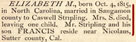History of Sangamon County. Page with Caswell & Elizabeth Elliot and parents of Elizabeth. History of Sangamon County. Page with Caswell & Elizabeth Elliot and parents of Elizabeth.